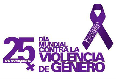 Logotipo del día de la lucha contra la violencia de género. 
