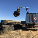 ​Desmantelamiento de vertederos de neumáticos ilegales en Cuenca y Ciudad Real