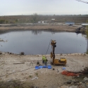 ​El consejero de Medio Ambiente de la Comunidad de Madrid visita las obras de la laguna de Arganda del Rey