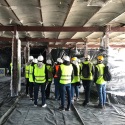 Estudiantes universitarios se interesan en las obras de demolición del antiguo Hospital de Lugo