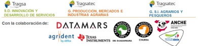 Gráfica con los logotipos de participantes del Fupo Tragsa, Tragsa y Tragsatec, y los colaboradores