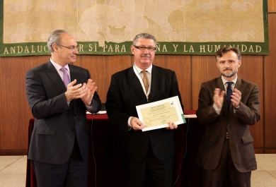 Sebastián García, Delegado Autónomo de Andalucía junto a Juan Pablo Durán y José Fiscal