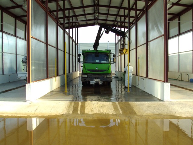 Instalaciones para desinfección de camiones