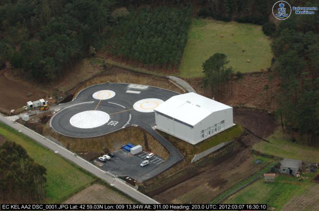 Vista aérea del helipuerto