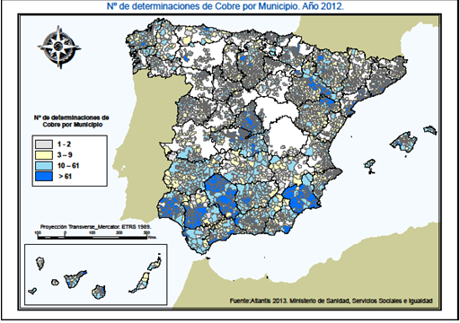 SINAC map from Spain