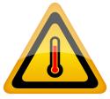 Temperature warning sign