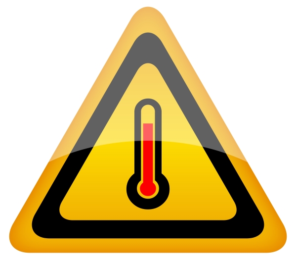 Temperature warning sign