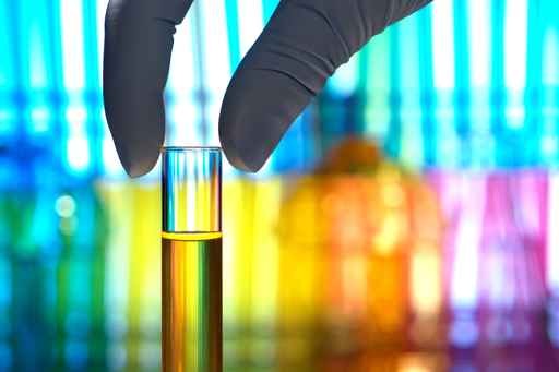 Test tube for analysis.