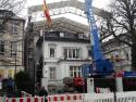Installation of provisional roofing at the Spanish Consulate in Hamburg