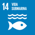 Icono del objetivo de desarrollo sostenible 14 - Vida submarina