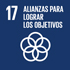 Icono del objetivo de desarrollo sostenible 17 - Alianzas para lograr los objetivos