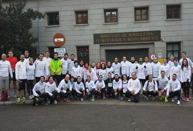 Equipo de Grupo Tragsa participante en la carrera de las emrpesas. 