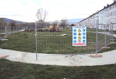 Terreno de las obras de recuperación medioambiental. 