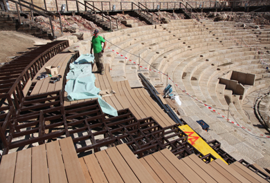 Anfiteatro romano objeto de restauración y conservación por Tragsa. 