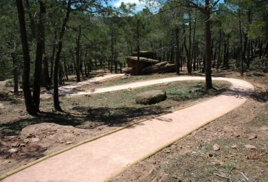 Camino natural para recorrer el parque. 