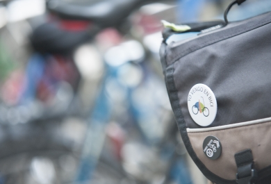En las oficinas de Tragsatec muchos trabajadores utilizaron la bicicleta