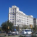Restauración de fachadas en el Edificio Sindicatos de Málaga