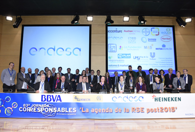 Participantes de las jornadas sobre comunicación y RSC en las jornadas. 