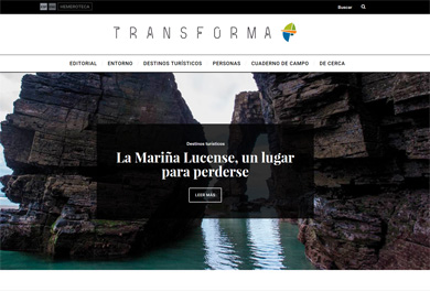 Home de la nueva web de la Revista Transforma