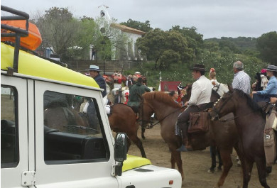 Operativo de seguridad del GREA en la Romería de la Virgen de la Cabeza