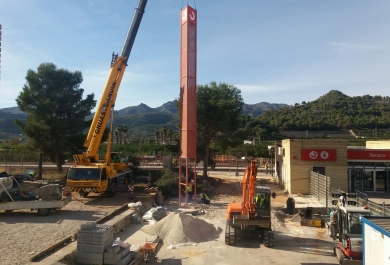 Construcción del paso inferior en la estación de trenes de Xeraco