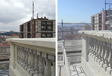 Obras en la estación de tren de Bilbao 