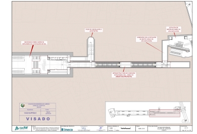 Plano del túnel peatonal
