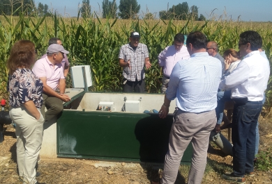 Visita a las zonas regables de León gestionadas por Tragsa
