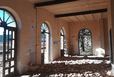 La estación de Mira antes de comenzar las obras para su rehabilitación