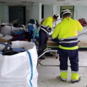 ​El conselleiro de Sanidad comprueba los avances en la demolición del viejo Hospital Xeral