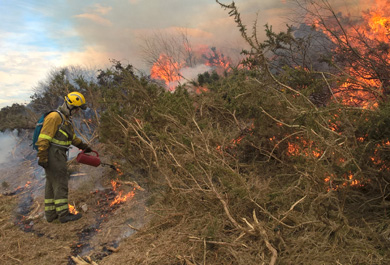 Personal de los EPRIF en una actuación de emergencia