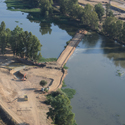 Se incorpora una nueva barrera en el Guadiana para luchar contra el camalote