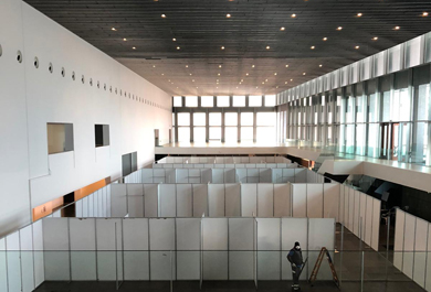 Módulos instalados en el Palacio de Congresos de Palma de Mallorca