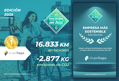 Diploma Empresa más sostenible del Reto 30 Días en Bici