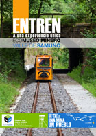 Cartel turístico de promoción del tren.