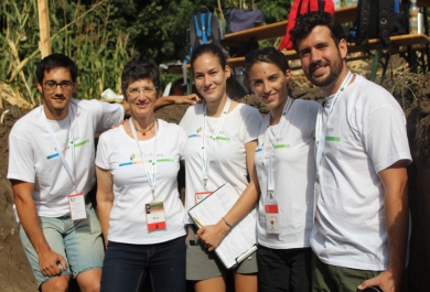 El Equipo del SECS antes de comenzar las pruebas de valoración de suelos
