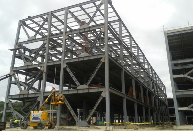 Imagen de las obras del hospital de Puertoviejo(Ecuador)