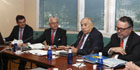 El Presidente, el Secretario del Grupo y dos miembros de la Delegación de Tocantins en la reunión celebrada.